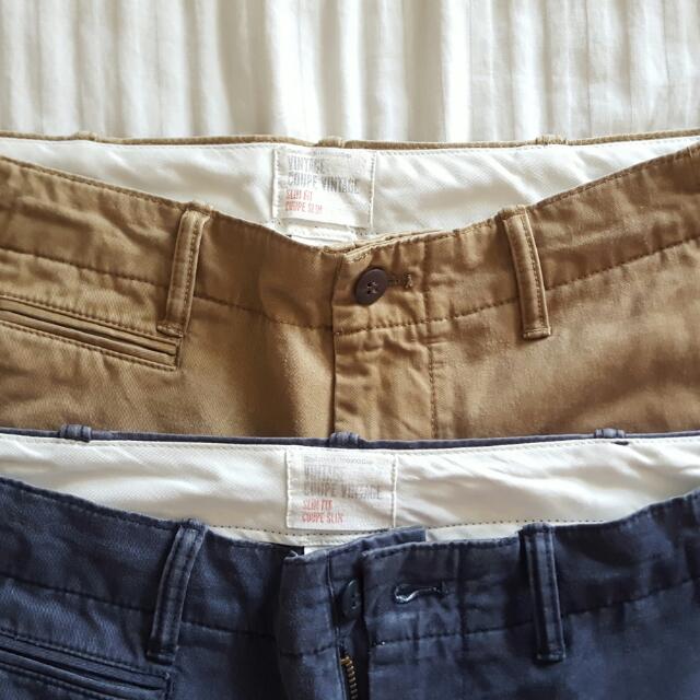 gap vintage slim fit khakis