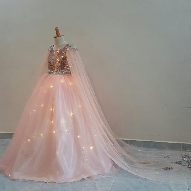 Girls Sparkle Gown With Lights Up Available For Rental Babies