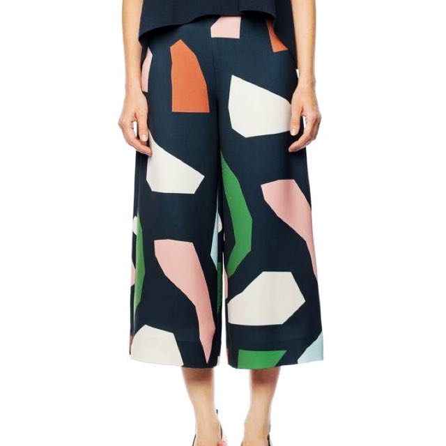 Gorman Navy Jigsaw Culottes Size 8 Women S Fashion Clothes On