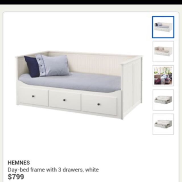 Ikea Hemnes Daybed Frame Single Bed Or Double Bed With 3 Storage