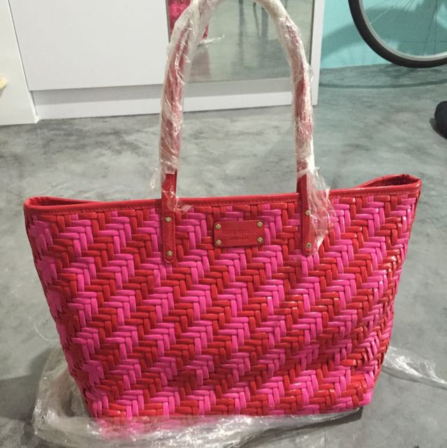 kate spade woven tote