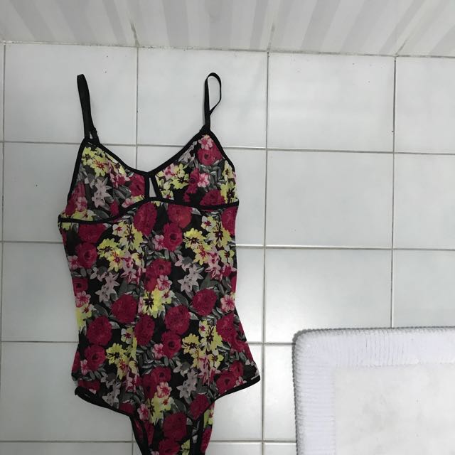 One Tru Luv Teddy Floral Lingerie Women S Fashion Clothes On Carousell