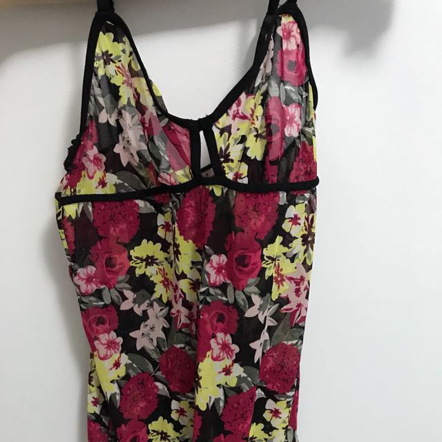 One Tru Luv Teddy Floral Lingerie Women S Fashion Clothes On Carousell