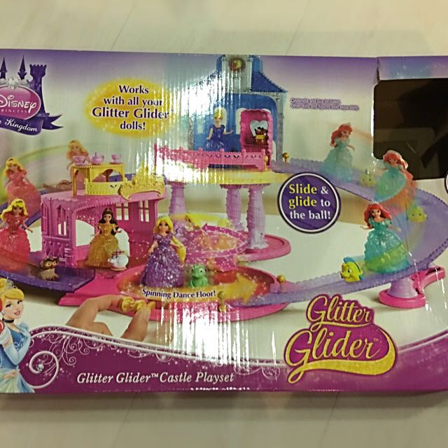 glitter glider castle playset