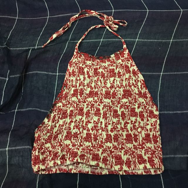 Red Pattern Halter Neck (Category: Sleeveless) located in Singapore. Submitted by nubad. (Listing ID 97794986, Image 1). Description: .