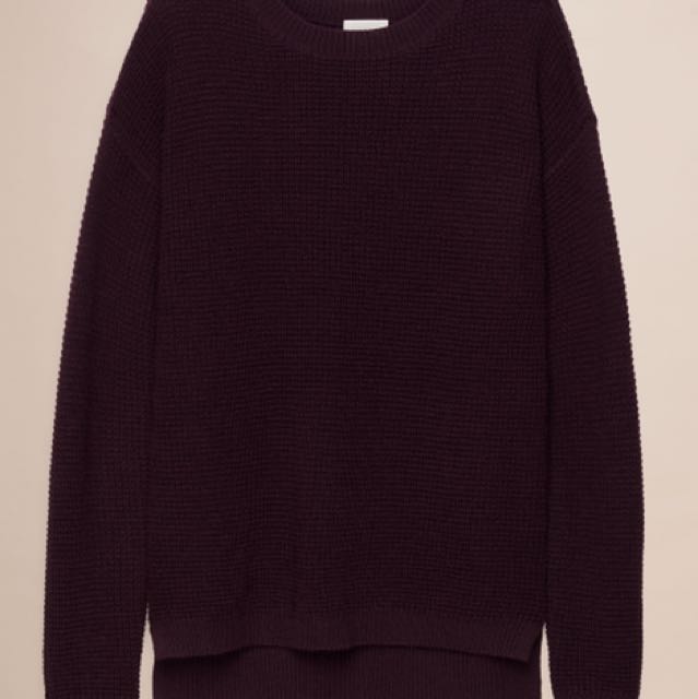 Wilfred Free Isabelli Sweater In Maroon Size L Women s Fashion Clothes on Carousell