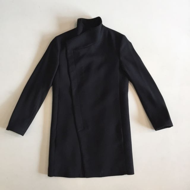 Zara funnel neck coat on sale