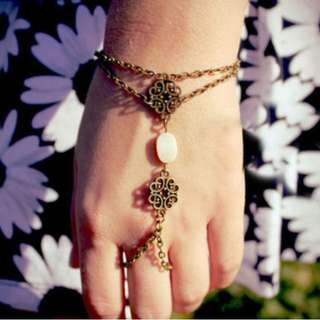 Vintage Chain Ring Bracelet