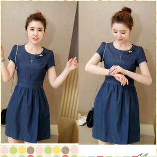Women Fashion Short Sleeve Midi Dress