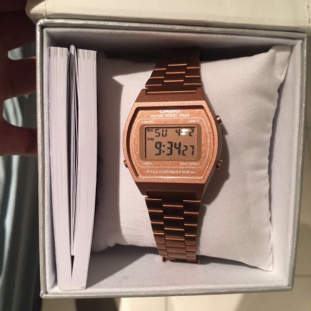 Casio Rose Gold Digital Watch Women S Fashion Watches On Carousell