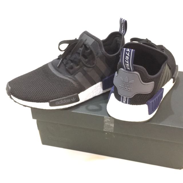 Adidas NMD R1 Black And Blue S76841 Men s Fashion Footwear