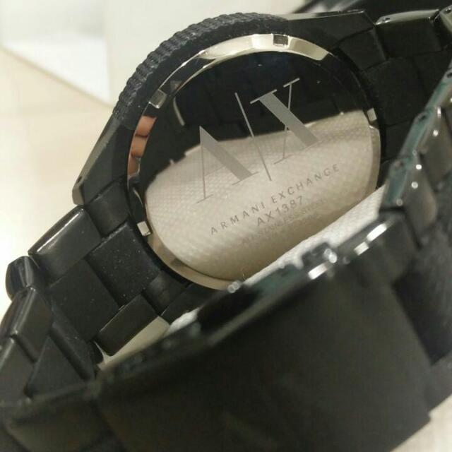 Authentic Armani Exchange AX1387 Stainless Steel Watch Black
