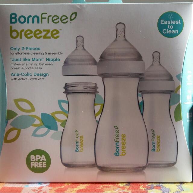 Born Free Breeze Feeding Bottles Babies Kids Nursing Feeding