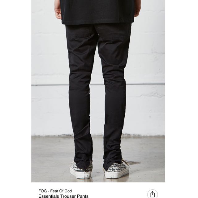 FOG pacsun black drawstring trouser pants size S