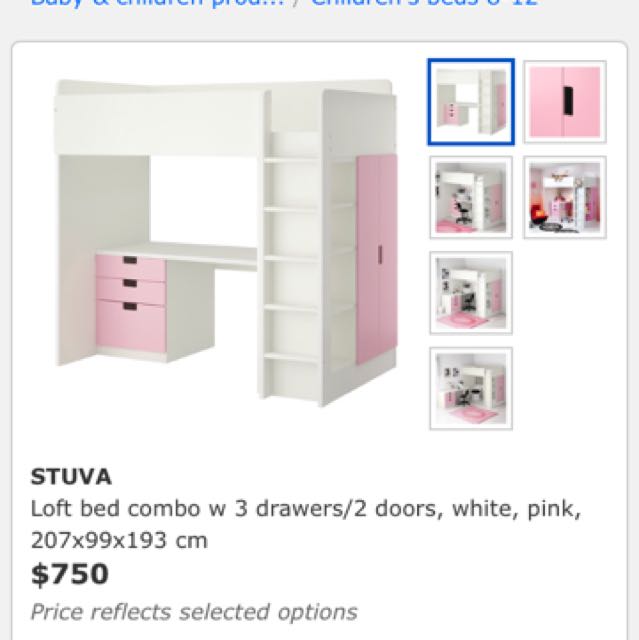Ikea Stuva Bunk Bed, Furniture & Home Living, Furniture, Bed Frames