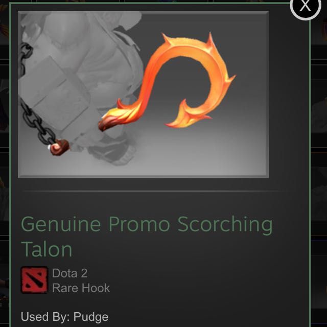 Pudge Scorching Talon Hook Toys Games Video Gaming