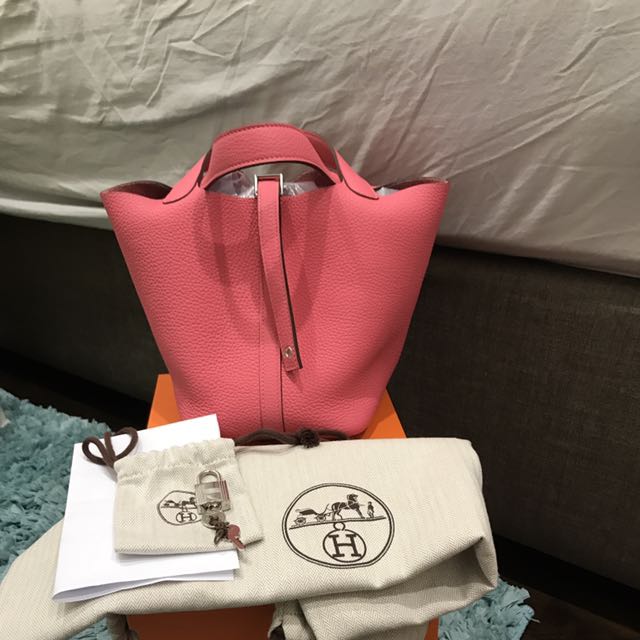 Very New Hermes Rose Azalee Picotin 18 For Sale Luxury Bags Wallets On Carousell