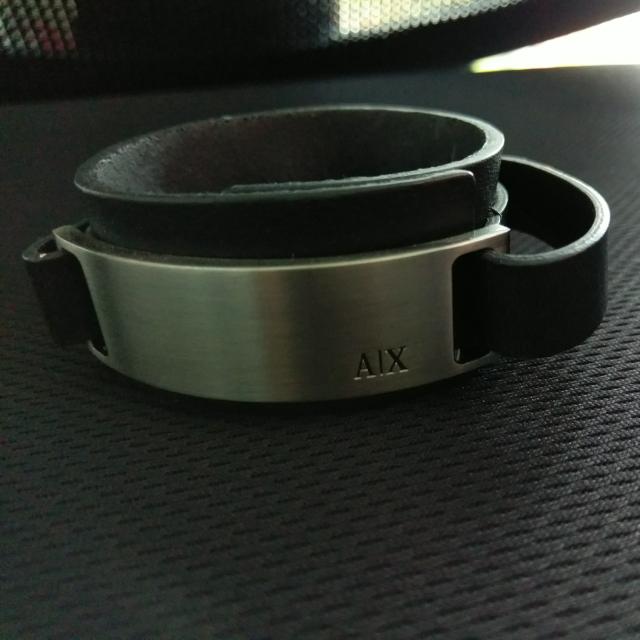 armani exchange leather bracelet
