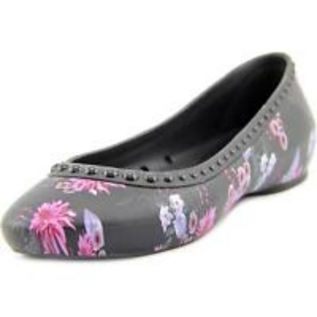 pink floral crocs
