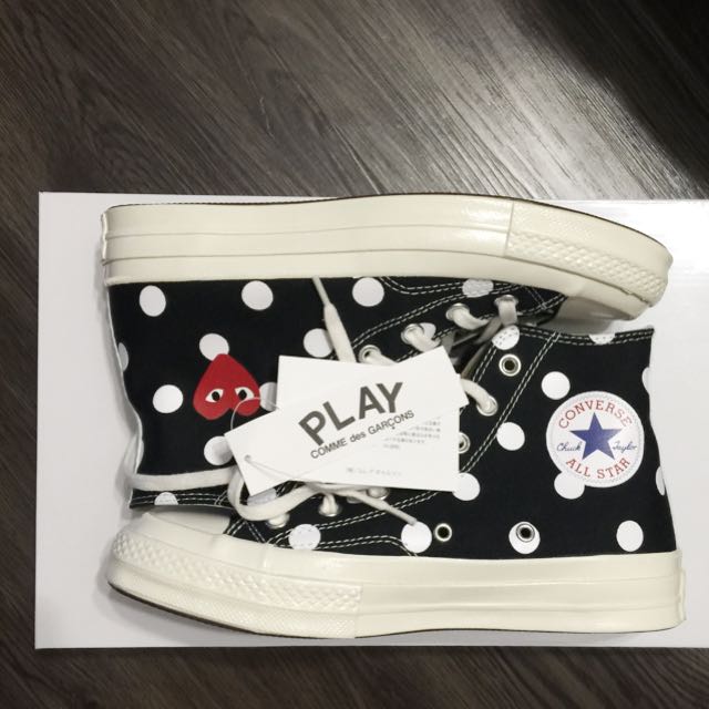 converse comme des garcons polka