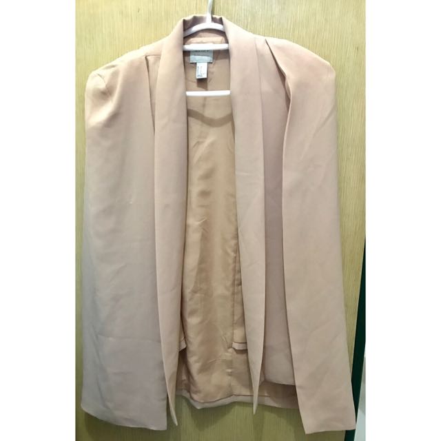 Forever21 Nude Cape Blazer Women s Fashion Coats Jackets and Outerwear on Carousell