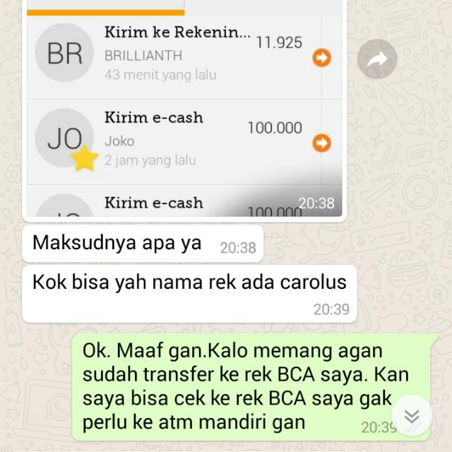 Modus Penipuan Melalui E Cash Mandiri Komunitas Di Carousell
