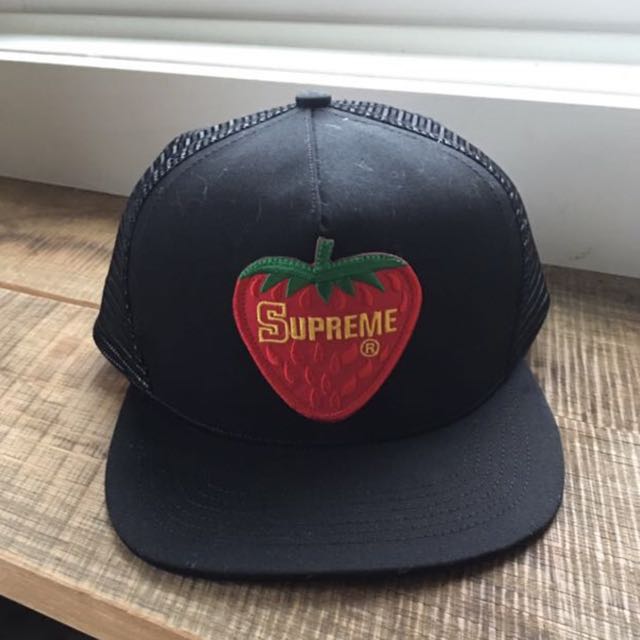 Supreme strawberry hot sale hat