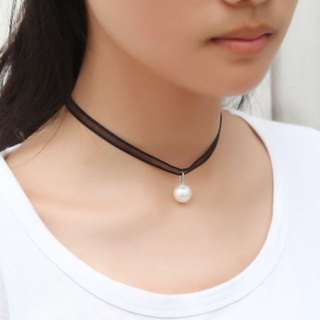Sheer Ribbon Pearl Choker