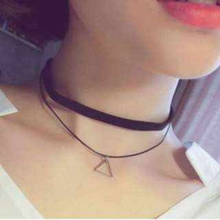 Minimalist Layered Choker - Triangle