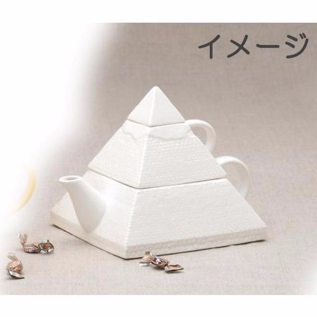 【現貨+預購】金字塔造型：陶瓷杯壺組(尺寸:190×145×120mm、容量:茶壺-600ml/杯-120ml)_免運。