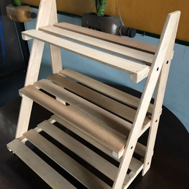 Cupcake Stand Ladder Candy Buffet Dessert Buffet Wooden Stand, Design & Craft, Craft Supplies