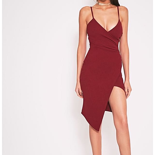 Kylie Jenner Inspired Body Con Wrap Dress Women s Fashion Tops Sleeveless on Carousell