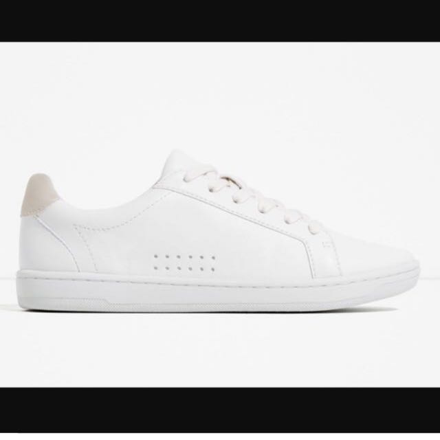 zara white tennis shoes