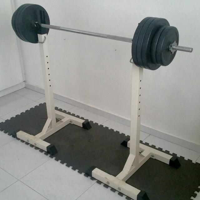 100kg barbell set, Sports Equipment, Exercise & Fitness, Cardio