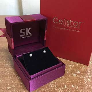 14K White Gold Diamond Earring By SK Jewellery