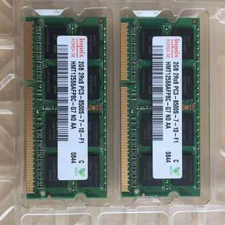 2 Pcs Of 2GB PC3 SODIMM Ram