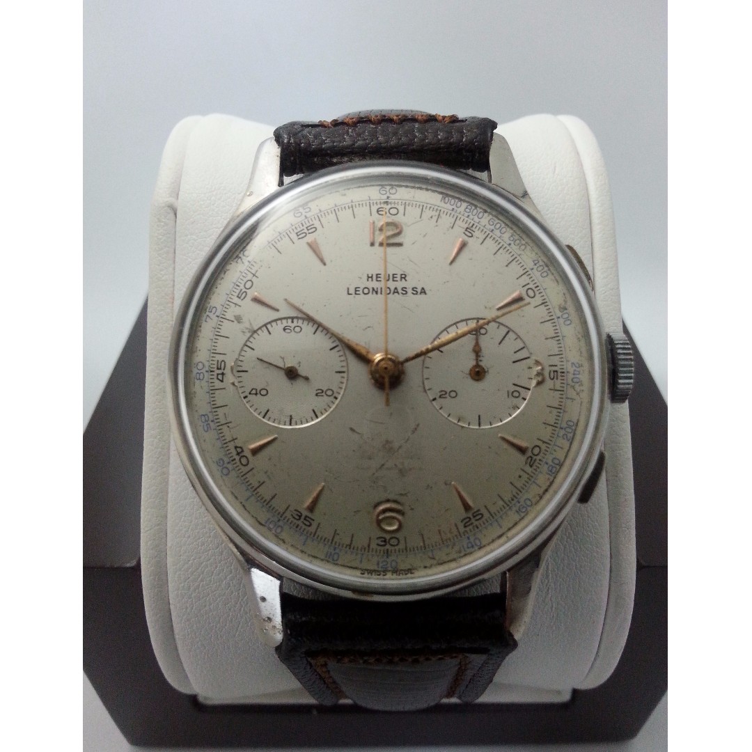 Heuer leonidas chronograph clearance