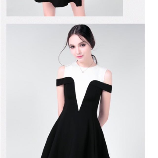 Nice black and white dresses clearance