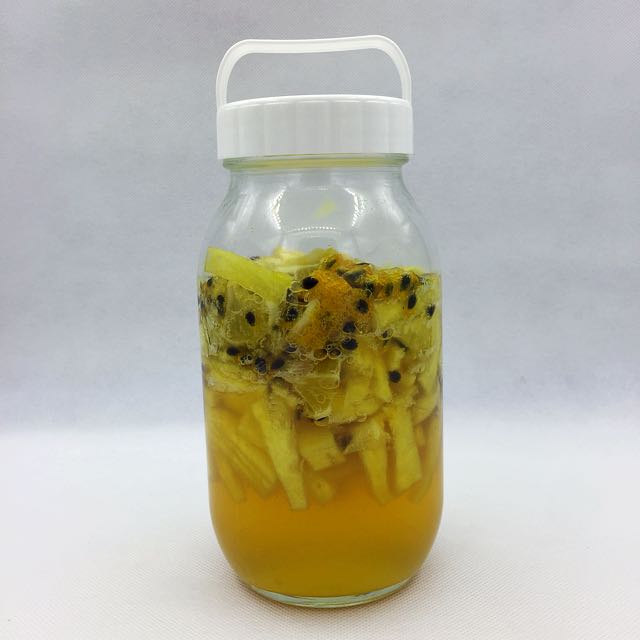 Homemade Passionfruit Pineapple Lemon Fermented Fruit Enzyme Drink