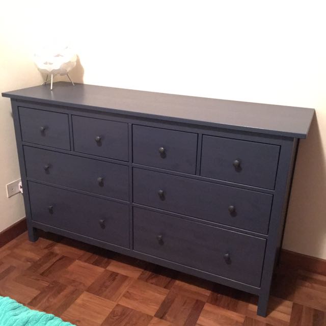 Ikea Chest Of 8 Drawers Hemnes In Blue Furniture Shelves