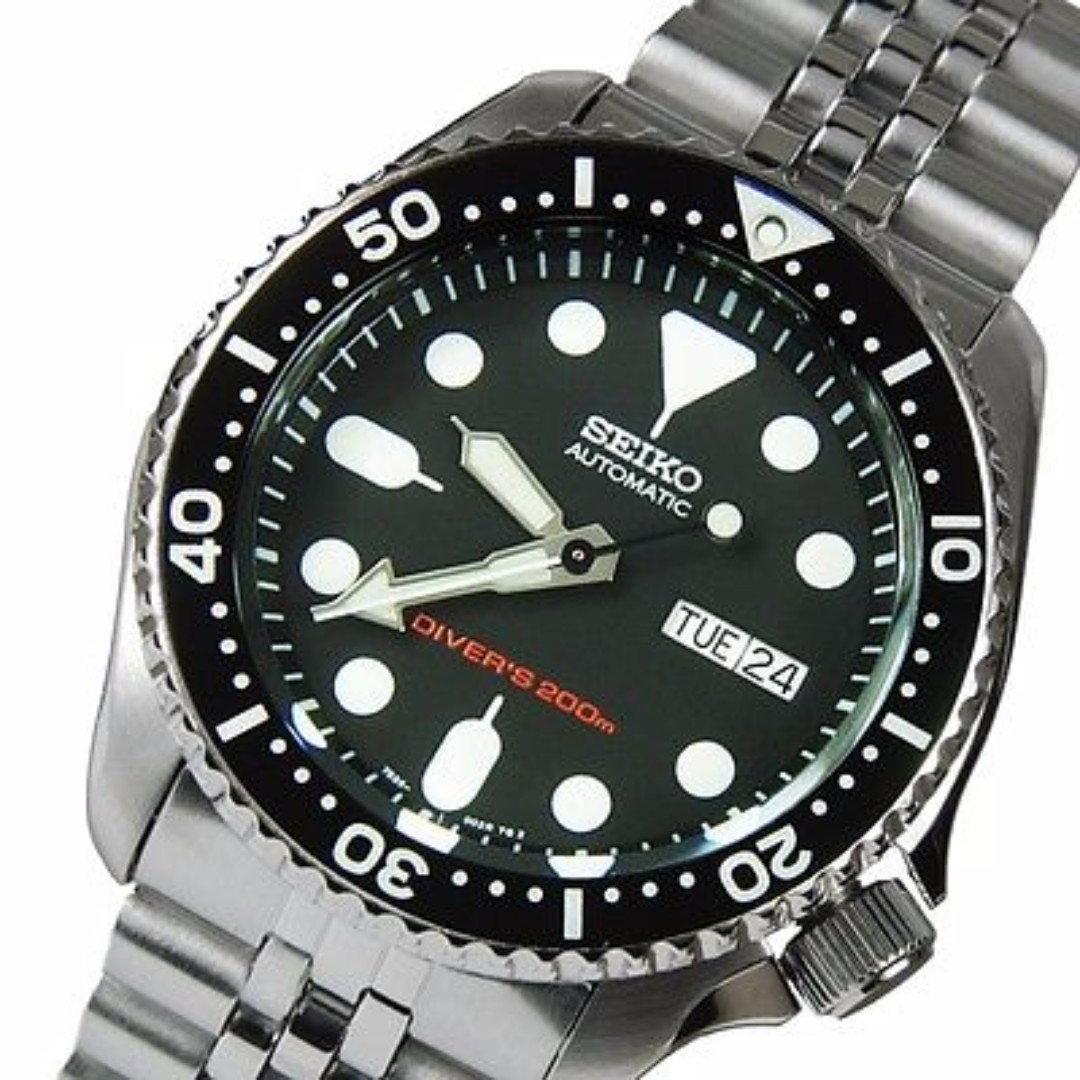 SKX007J2 SEIKO 200M AUTOMATIC SCUBA PRO DIVERS With JUBILEE BRACELET WATCH