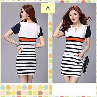 Women Fashion Short Sleeve Midi Dress