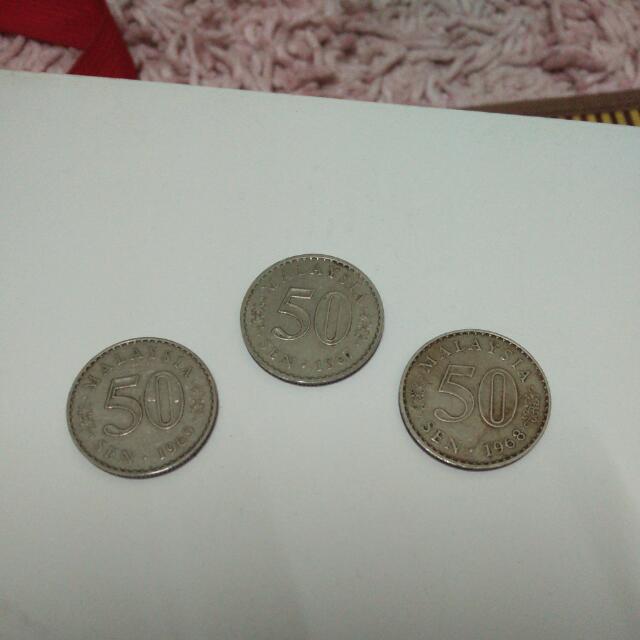 50sen 1967 1968 1969 Milled Edge Antiques Currency On Carousell