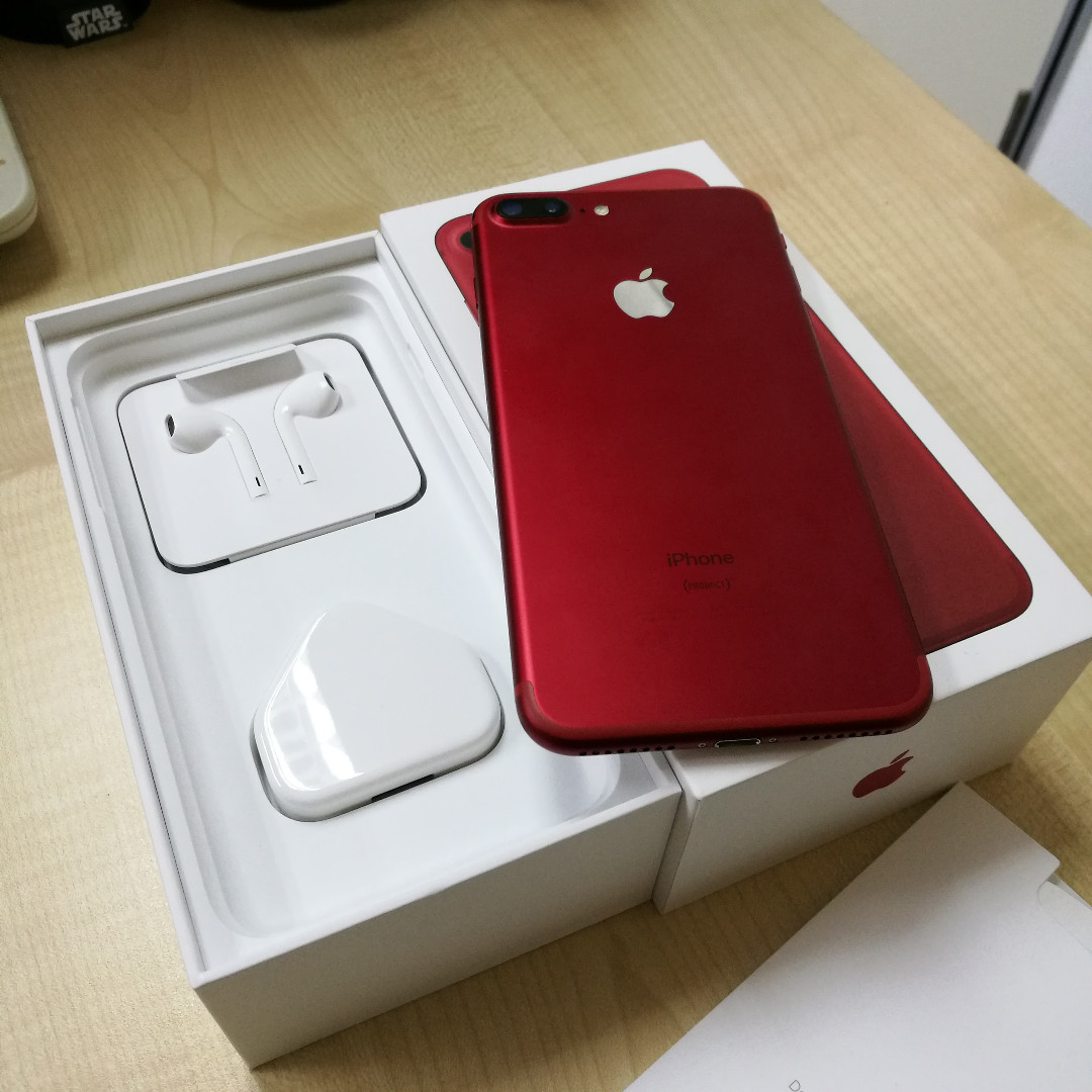 Apple Iphone 7 Plus 128gb Red Product Malaysia Set Used Mobile Phones Tablets Iphone Iphone 7 Series On Carousell
