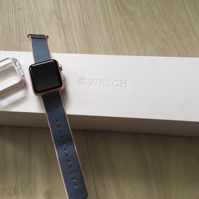 Apple Watch Series 2 38mm Rose Gold With Pink Nylon Strap Electronics Others On Carousell