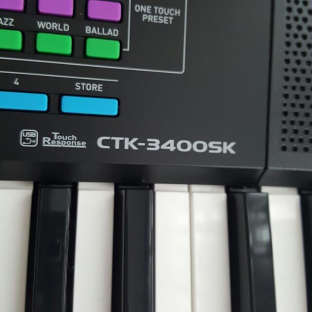 CASIO CTK3400SK, Music \u0026 Media, Music Instruments on Carousell