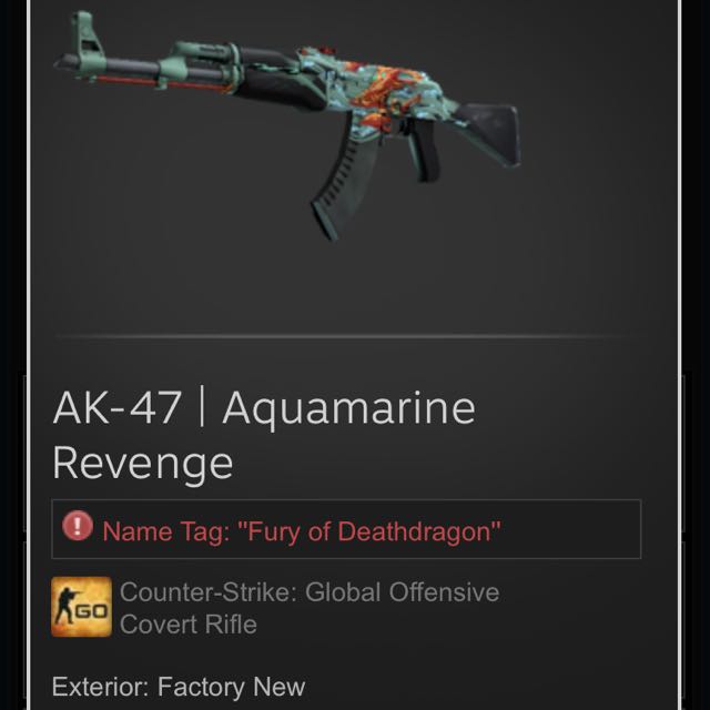 Csgo Ak 47 Aquamarine Revenge Factory New Toys Games Video Gaming Gaming Accessories On Carousell - ak 47 gear and weapons roblox