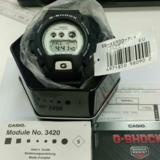 G shock Gdx 6900 Panda Men s Fashion Watches Accessories