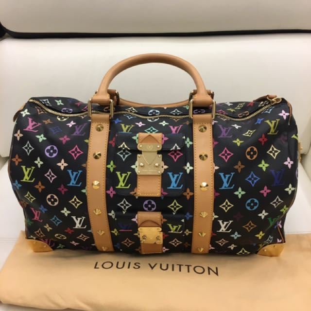 Keepall leather travel bag Louis Vuitton Multicolour in Leather