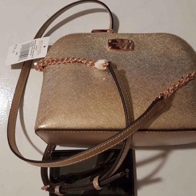 rose gold michael kors backpack